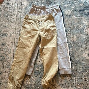 2 pair bundle - Khaki Cat & Jack joggers, and Carter’s stripe sweat pants